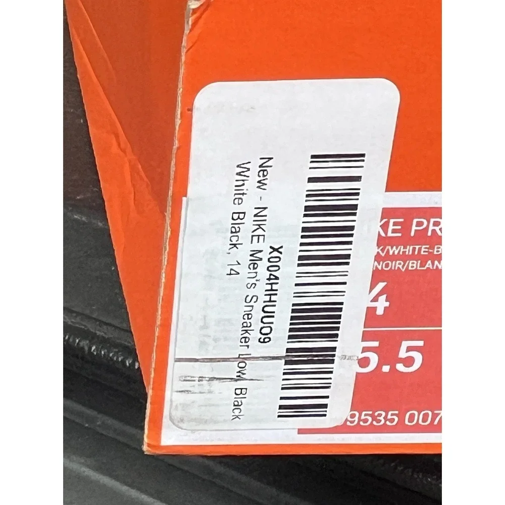 Nike‎ Precision VI Running Shoe Black White Size 14